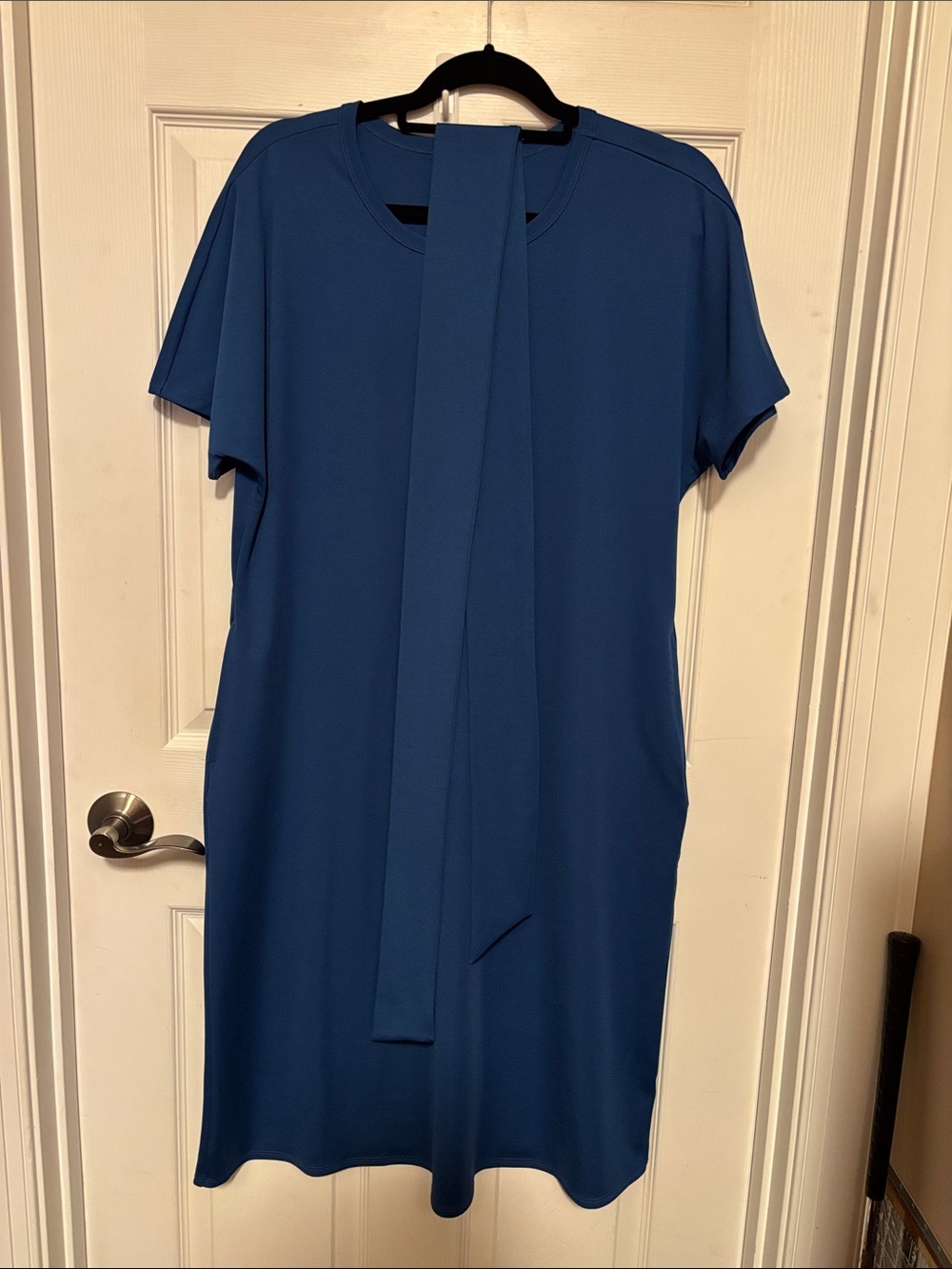 Lularoe NWOT Marly Scuba Midi Dress  Blue Size XL